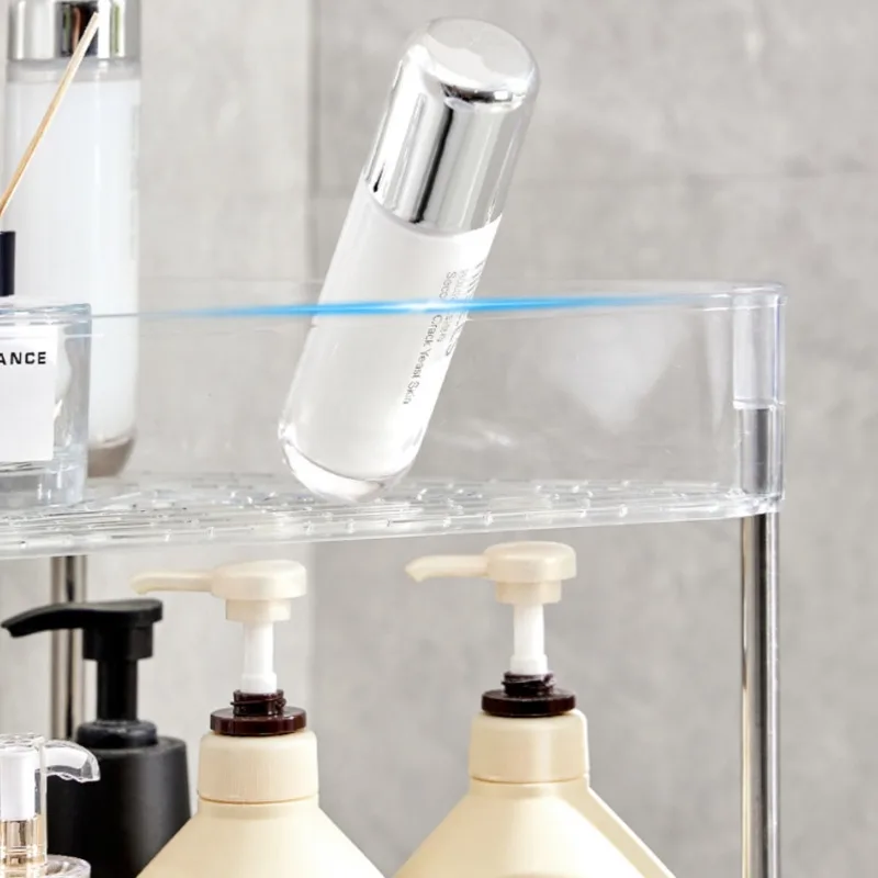 Угловая полка для хранения в ванной комнате тележка с раздвижными колесами