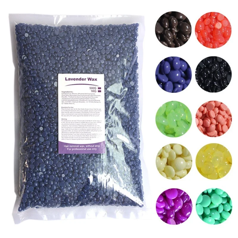 1000g Universal Hard Wax Beans Hair Removal Depilatory No Strip Pellets - Excellent Grip on Strong Hairs barberia acesorios