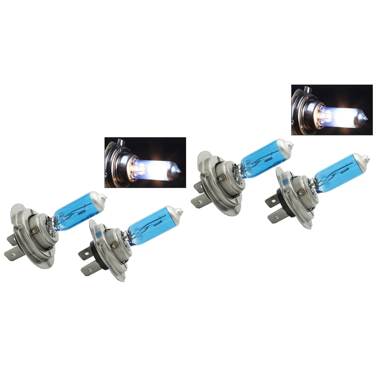 

4 pcs H7 100W 12V 6000K Car Xenon Gas Halogen Headlight White Light Lamp Bulbs
