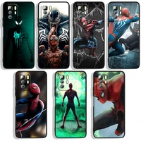 marvel spiderman character phone case for xiaomi redmi note 4x 5 5a32gb 6 7 8t 8 9 9t 9pro max 9s pro black luxury silicone