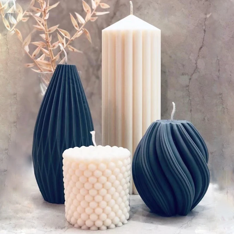 Силиконовая форма сделай сам в виде свечи геометрическая 3D из эпоксидной смолы