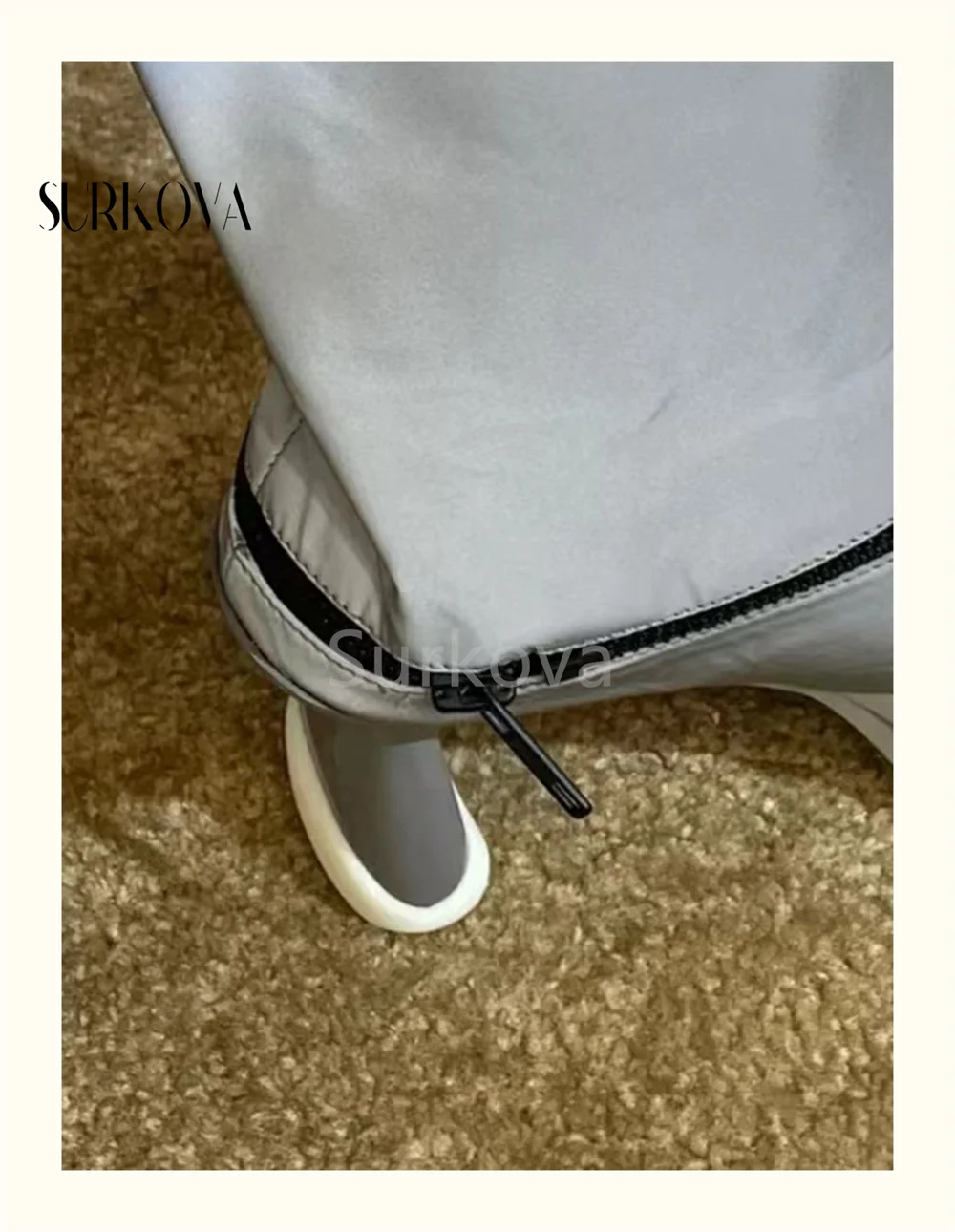 Niche Design Thong Mid-Tube Sandals Boots Women's Shoes 2023 Early Spring New Elastic Band Thick Heel High Heel Fashion Sandals