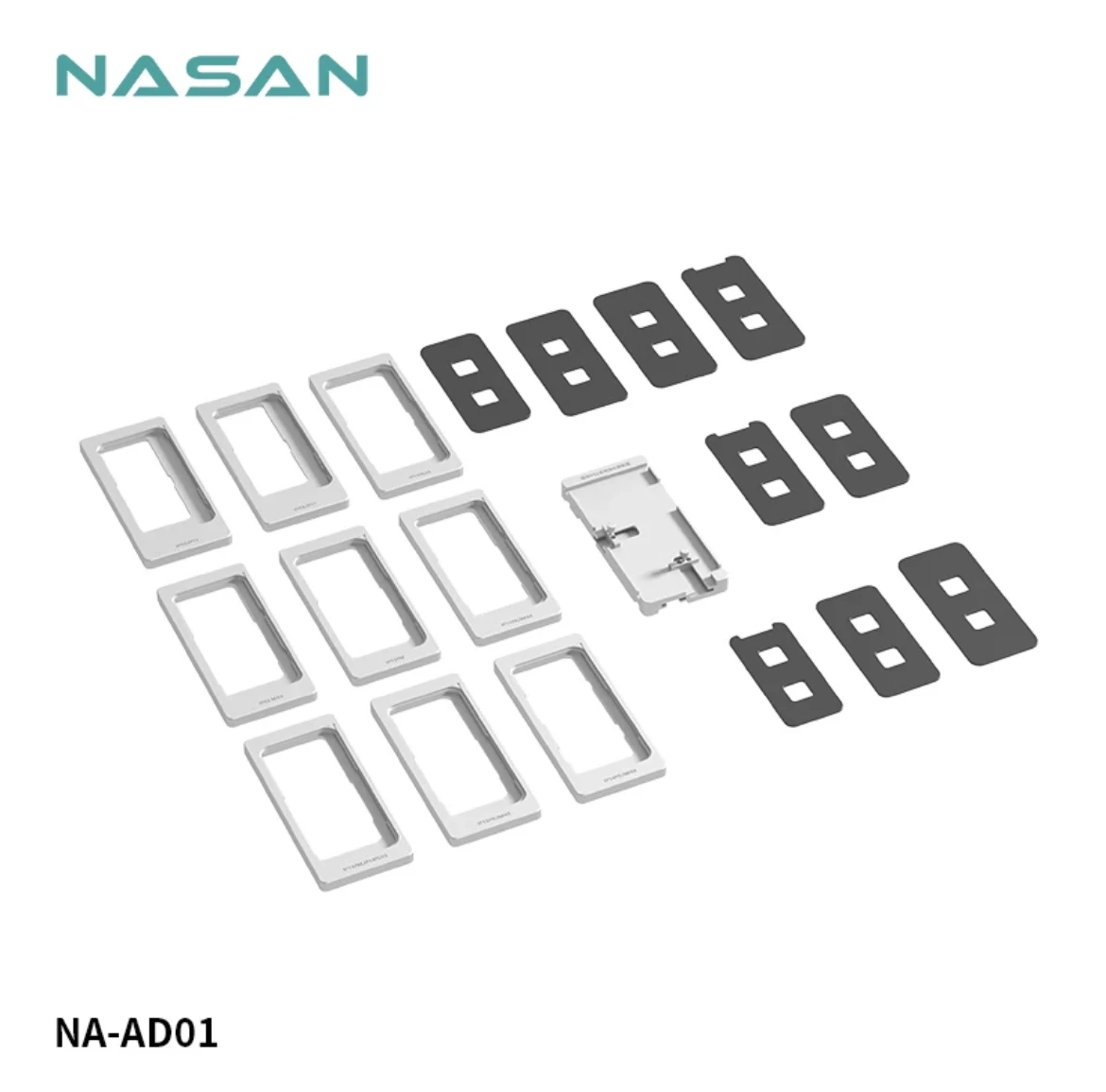 Фото Автоматический дозатор клея NASAN DA01 с системой охлаждения для склеивания задних стекол и рам телефонов, в комплекте с полным набором пресс-форм №3