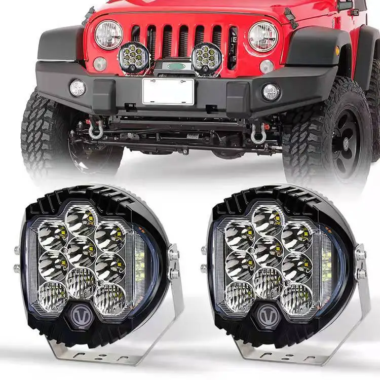 

ZK20 Светодиодный противотуманный фонарь 7 дюймов 90 Вт 3000 К 4300 К желтый внедорожный прожектор 4x4 SUV