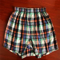high quality brand mens boxer shorts woven cotton 100 classic plaid combed mens briefs loose breathable lounge pants