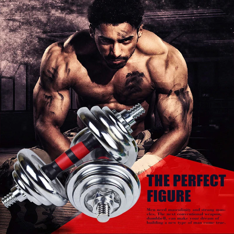 

15kg Dumbbell Flexible Fitness Electroplate Dumbbell Heavy Weight Dumbbell Gym Home Exercise Equipment Bodybuilding Equipment