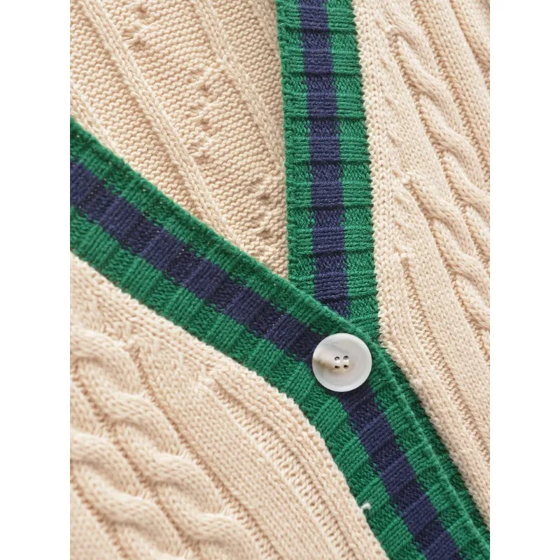 TRAF ZR вязаный кардиган женские длинные свитера с длинными рукавами женский