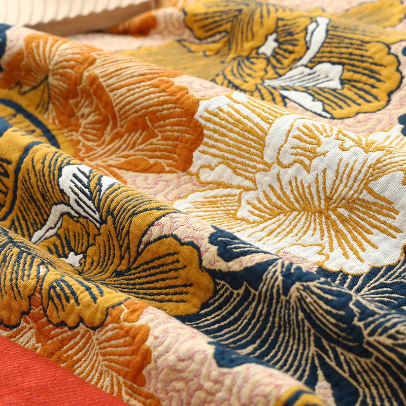 European light luxury cotton blanket throw summer gauze cool quilt air-conditioning soft nap bedspread no pillowcase |