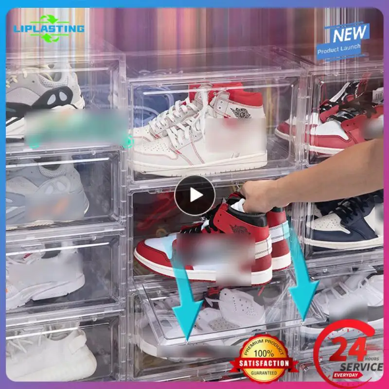

Thickened Transparent Shoe Box High Low Models Dust-Proof Sneakers Drawer Storage Box Basketball Shoe Cabinet Sneaker Display