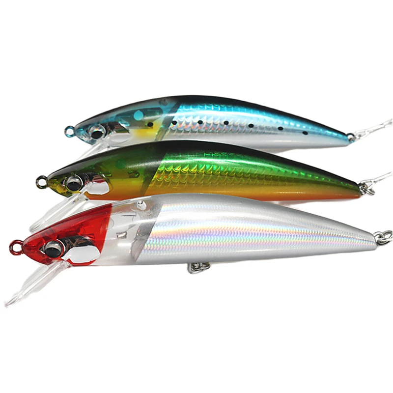 

120mm38g Floating Fishing Lure Flash Blade Wobbler Long Casting Floating Minnow Lure Sea Bass tuna lure Pike Crankbait