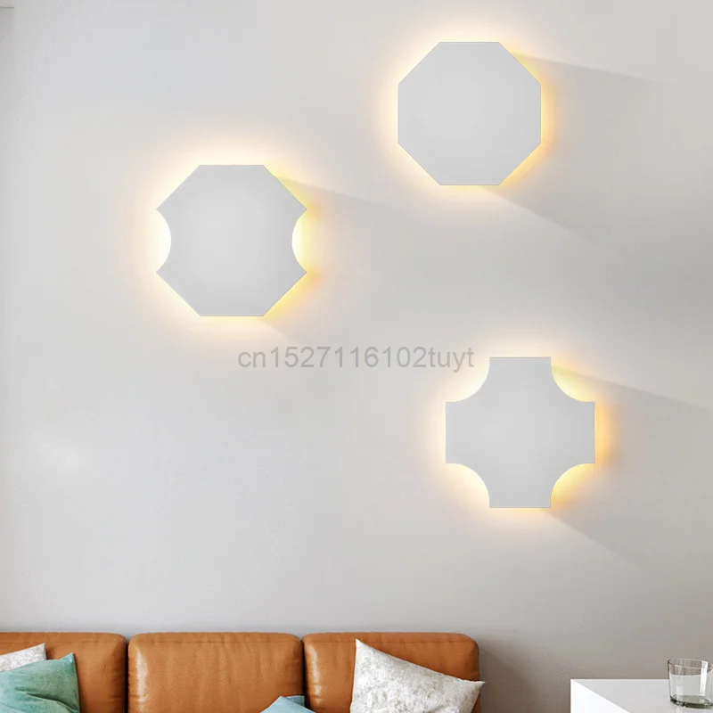 

LED Wall Lamp Waterproof Hexagonal Light Warm White Cool White Originality Personality Bedroom Bedside Lamp AisleWall Lamp