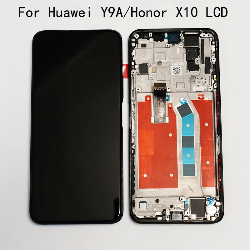 

6,63 ''Оригинальный дисплей для Huawei Honor X10, сенсорный экран, дигитайзер в сборе, Honor x10, 5G LCD с рамкой для Huawei Y9a LCD