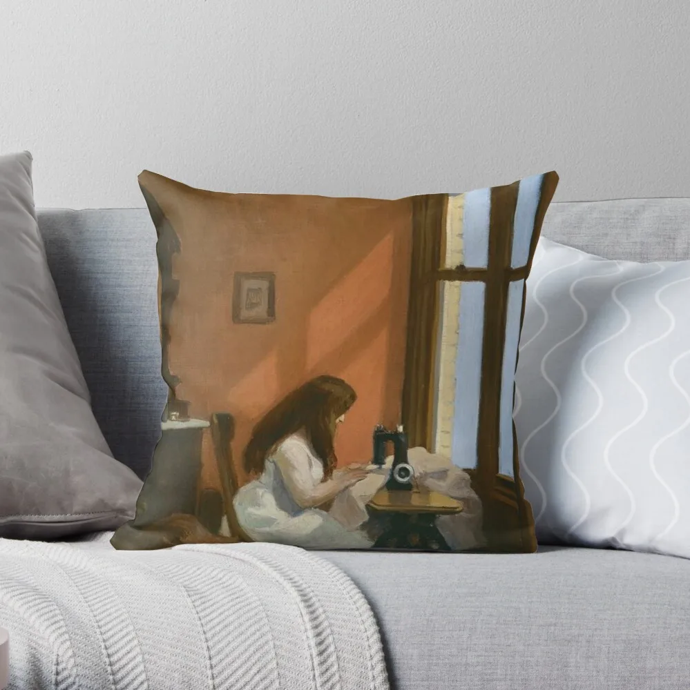 

Girl At A Sewing Machine, Edward Hopper Print Zipper Decorative Pillowcase Car Cushion Cover Pillow Core Not Included