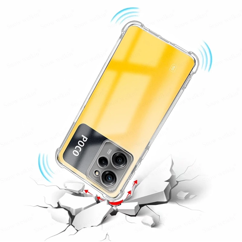 Противоударный мягкий чехол из ТПУ с подушкой безопасности для Xiaomi Poco X5 X4 X3 X2 Pro GT