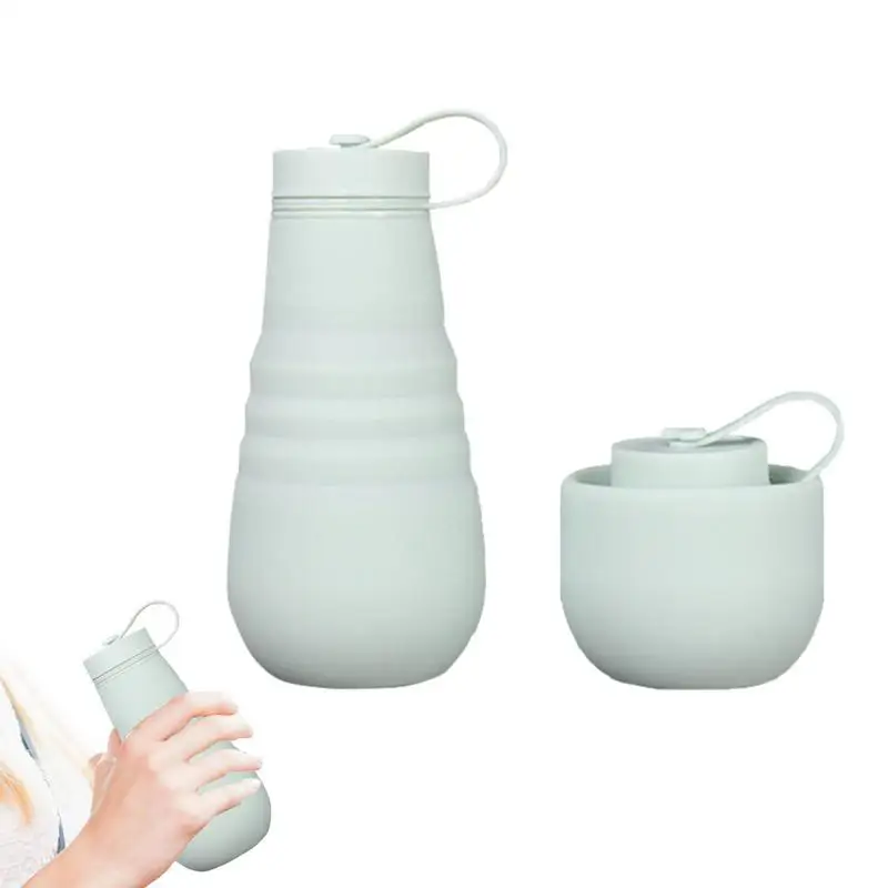 

Foldable Water Bottle For Camping Hiking Food Grade Silicone Water Bottle Portable Outdoor Cup Foldable Sports Water Bottle