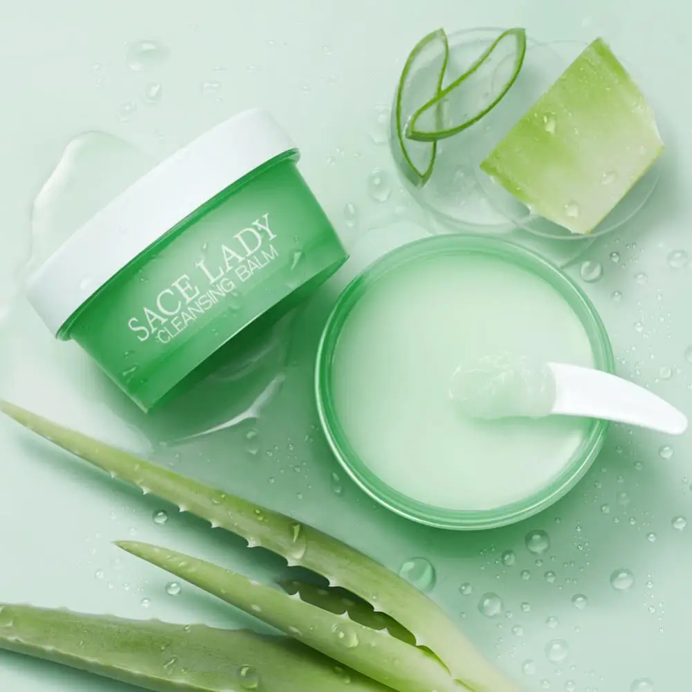 

Make-up Remover Cream Aloe Cleansing Balm Mild Gentle Refreshing Deep Cleansing Full Face Makeup Remover Oil Control Cleansing