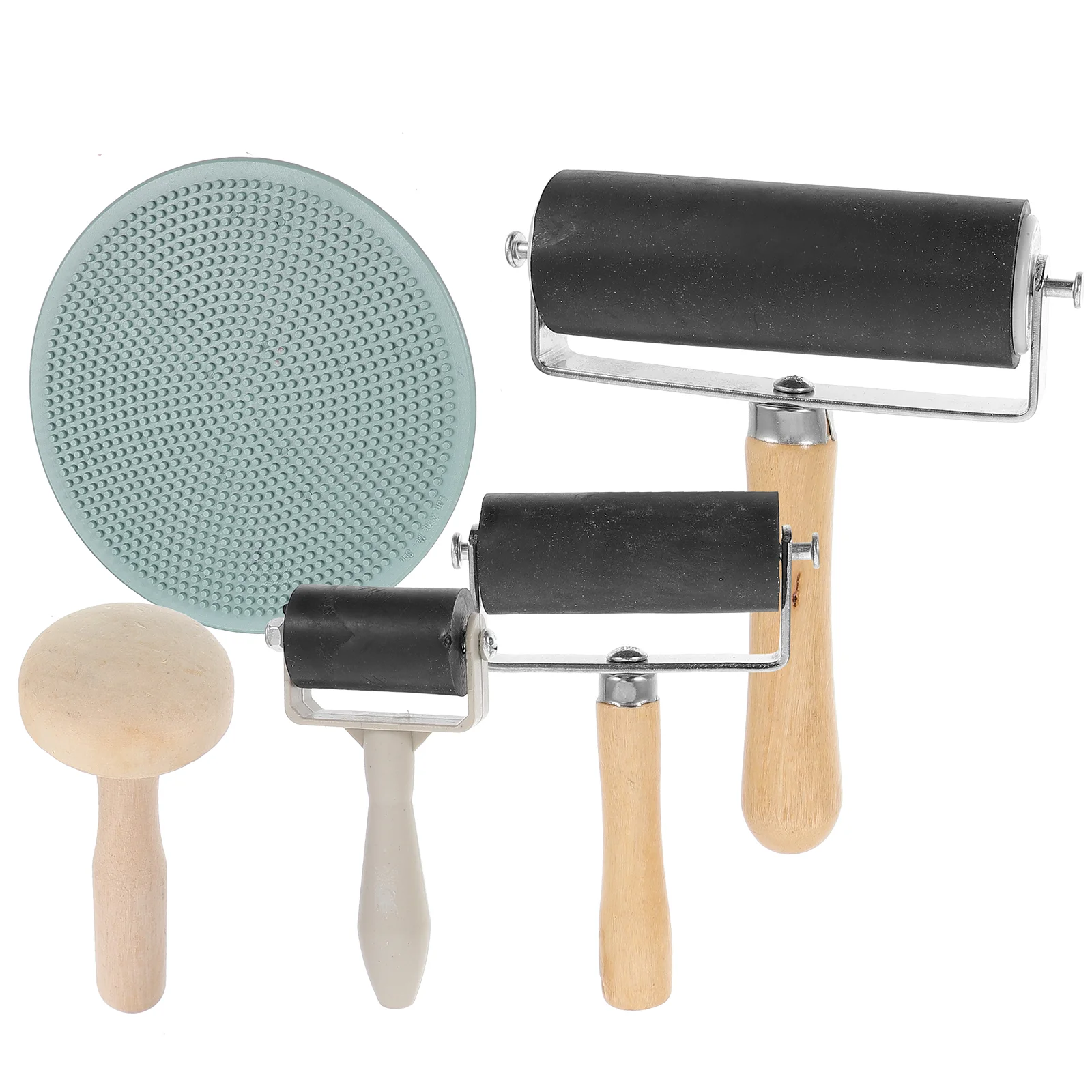 Набор резиновых роликов деревянный ролик для печати портативный клеевой