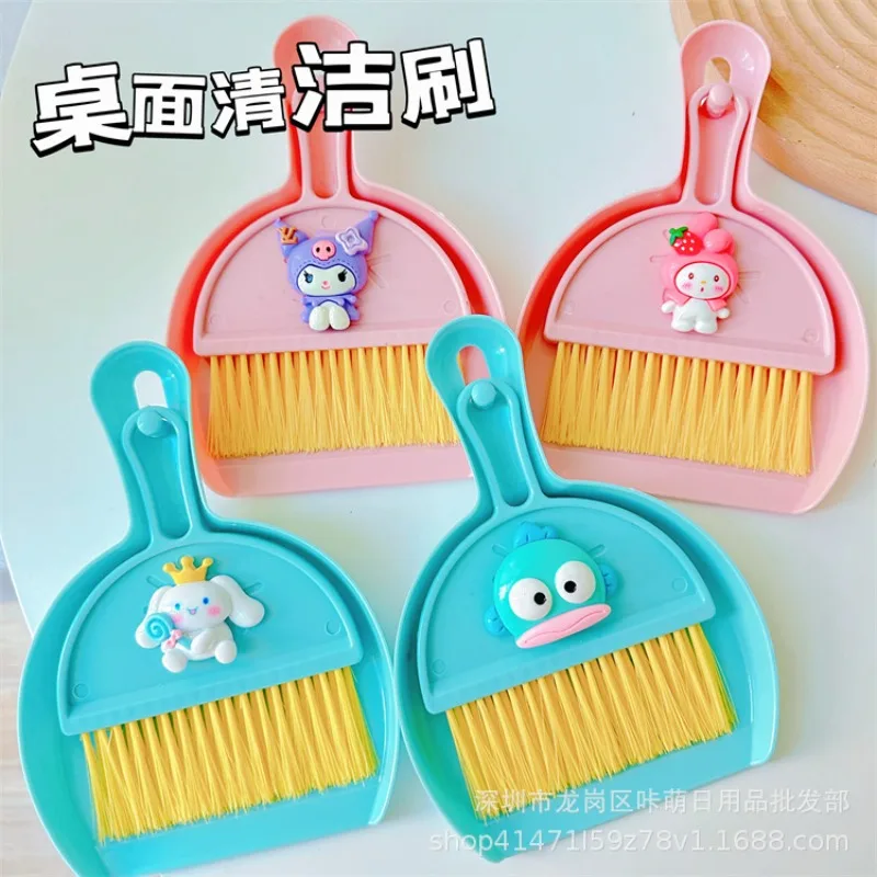 

Cartoon Cute Girl Sanrio Kuromi Cinnamoroll Desktop Cleaning Brush Mini Broom Keyboard Debris Brush Dustpan Computer Brush