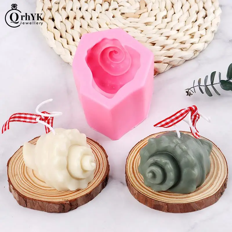 

3D силиконовая форма в виде ракушки для свечей, сделай сам, изготовление свечей ручной работы, форма для ароматического воска, мыла, форма для...