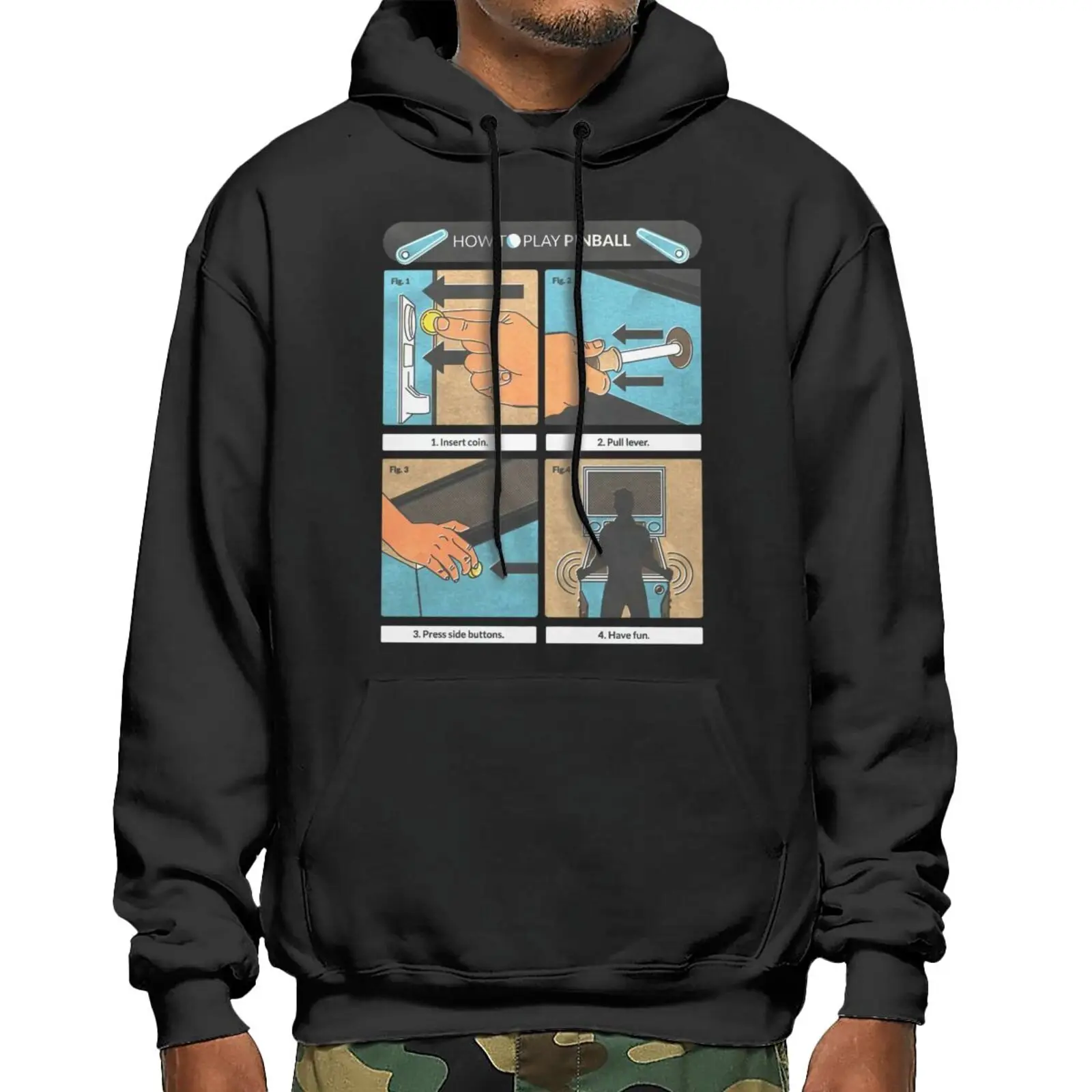 

Pinball Machine Instruction 80S 90S Hoodies Harajuku Hoodie Men's Clothes Sweatshirt Woman Fleece Jacket Hoddie Sweat Oversize