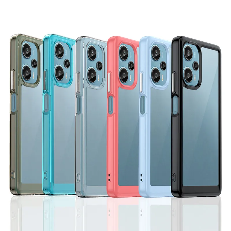 

For POCO F5 5G Case POCO F5 Cover Colorful Soft Edge Silicone Transparent Shockproof Bumper For Xiaomi POCO F5 Pro Fundas