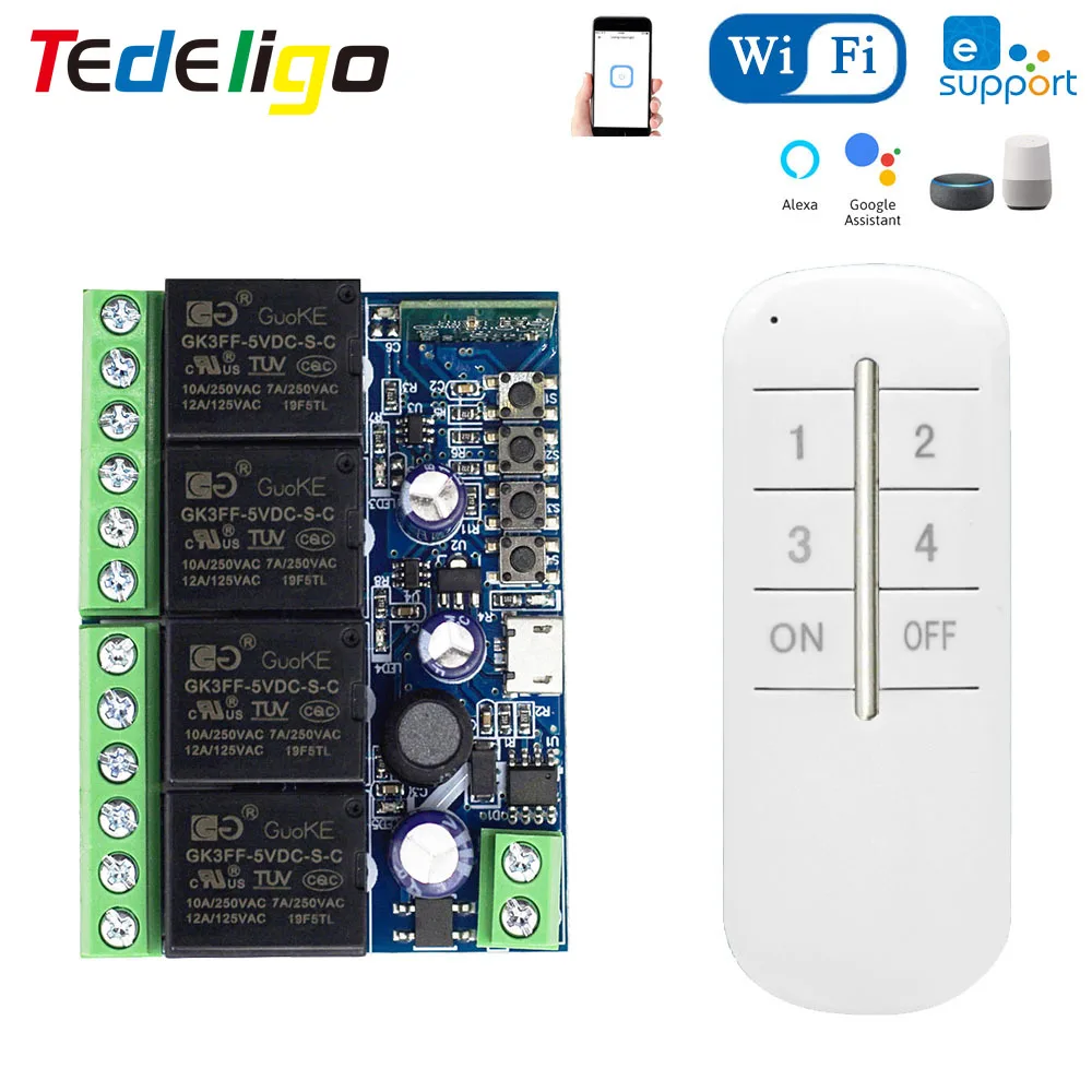 Смарт-переключатель Tedeligo Ewelink с Wi-Fi