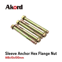 akord brick anchors 516x38x4m8x10x100mm hex head anchor for concrete anchors flange nut carbon steel sleeve