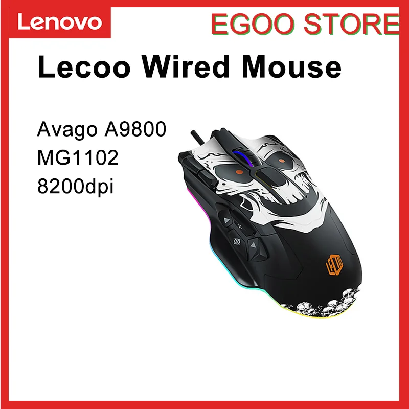 

Набор проводной мыши Lecoo MG1102 Avago A9800, игровой двигатель 8200 точек/дюйм, Windows XP/7/8.1/10, срок службы кнопок 20 миллионов нажатий, 10 клавиш