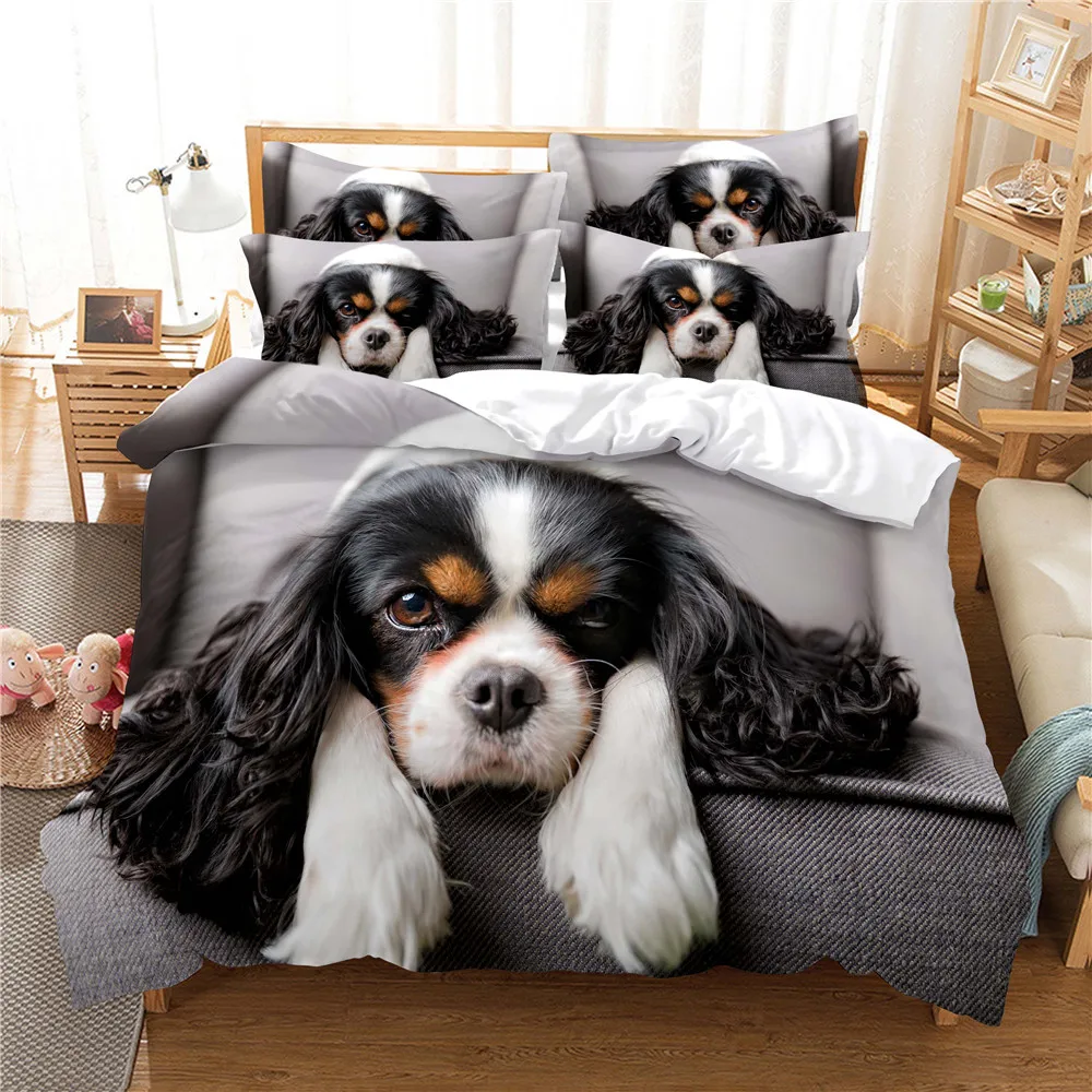 

3D Dog Bedding Set Queen Bedding Duvet Cover Set Bedding Set Bed Cover Cotton Queen Bedroom Bed Cover Set Bed Set Bedding