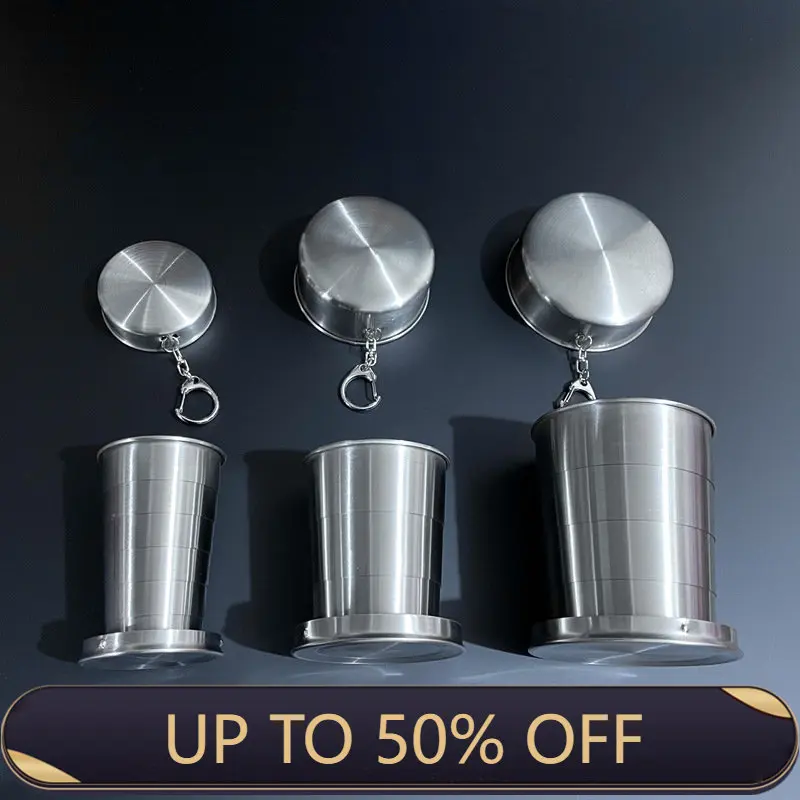 

304 Stainless Steel Folding Telescopic Water Cup Outdoor Travel Portable Creative Water Cup Sikala Travel