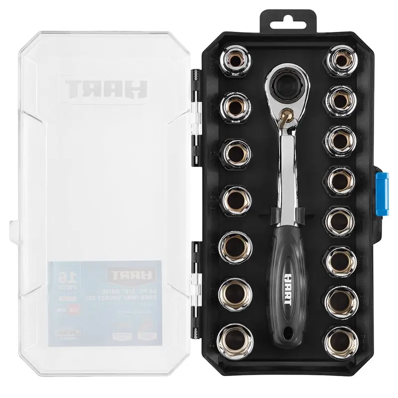 

For 16-Piece 3/8-inch Drive Pass-Thru Socket Set, Chrome car accessories car products