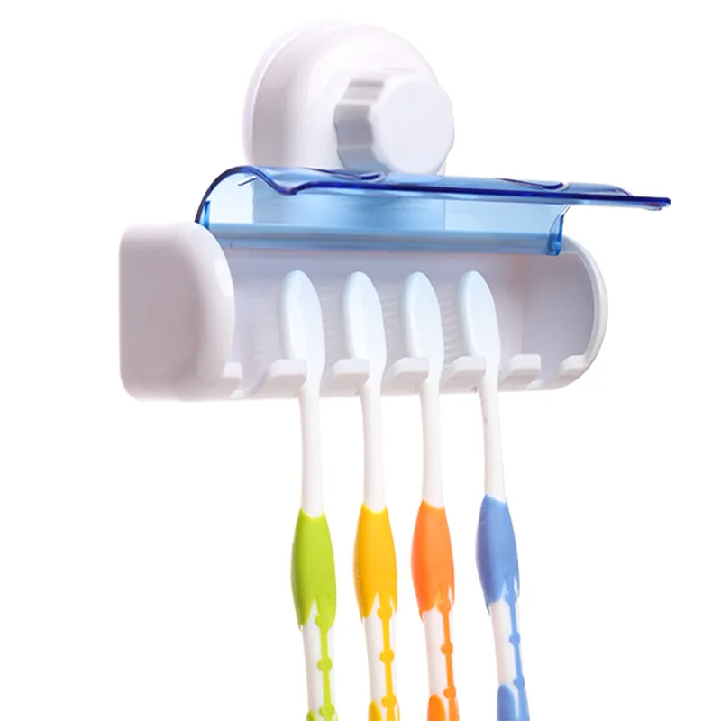 Wall Mount Toothbrush Holder Toothbrush Rack Stand Hooks Suction Cup Toothbrush Storage Rack Toothbrush Case Bathroom Organizer images - 6