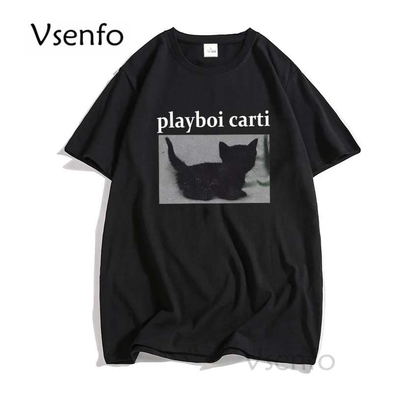 Playboi Carti T-shirt Hypebeast Vintage 90s Rap Hip Hop T Shirt Cotton Loose Casual Tshirt Tops Male Clothes Streetwear Tops
