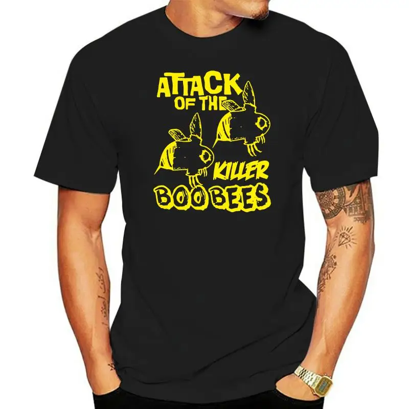 

Camiseta de "Attack Of The Killer Boo Bees" para hombre y mujer, camisa humoronal de color negro y azul marino para