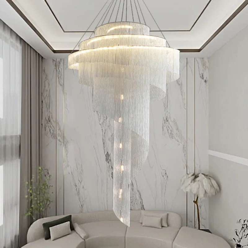 

Art Led Chandelier Pendant Lamp Light Room Decor New Modelleri Creative Lustre Design Tassel Luxury Avize Salon Plafonnier Villa