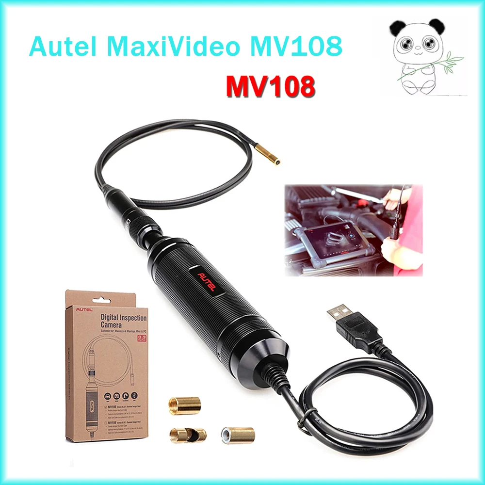 Autel MaxiVideo MV108, цифровая камера для осмотра фото и ПК, водонепроницаемая фотокамера для MK908/MK906BT 8,5 мм