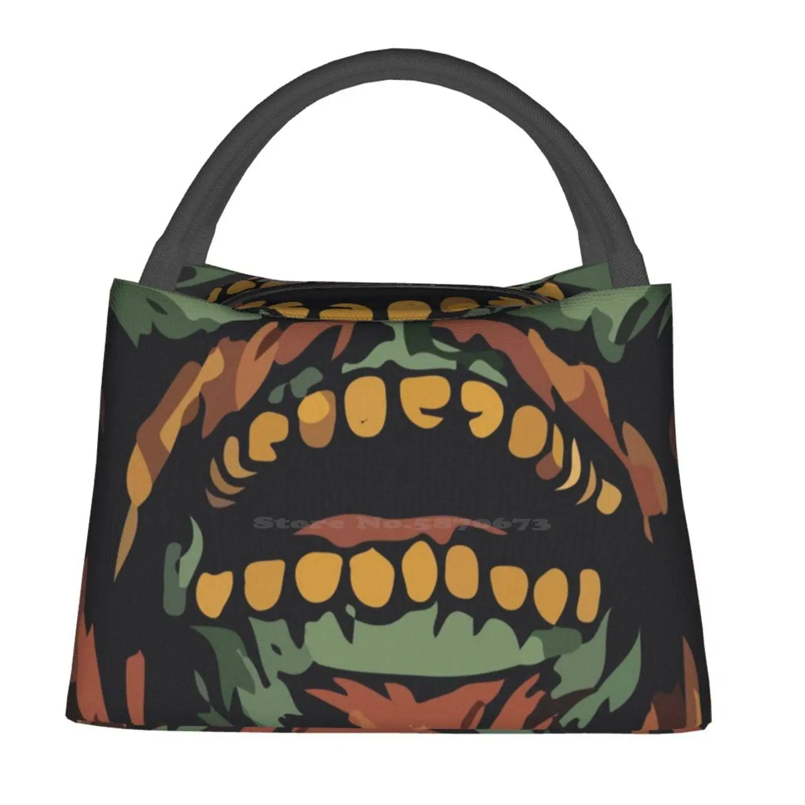 

Забавная изолированная сумка с изображением черепа и рок для путешествий, обеда, пикника, ужина, школьные черепа, черепа