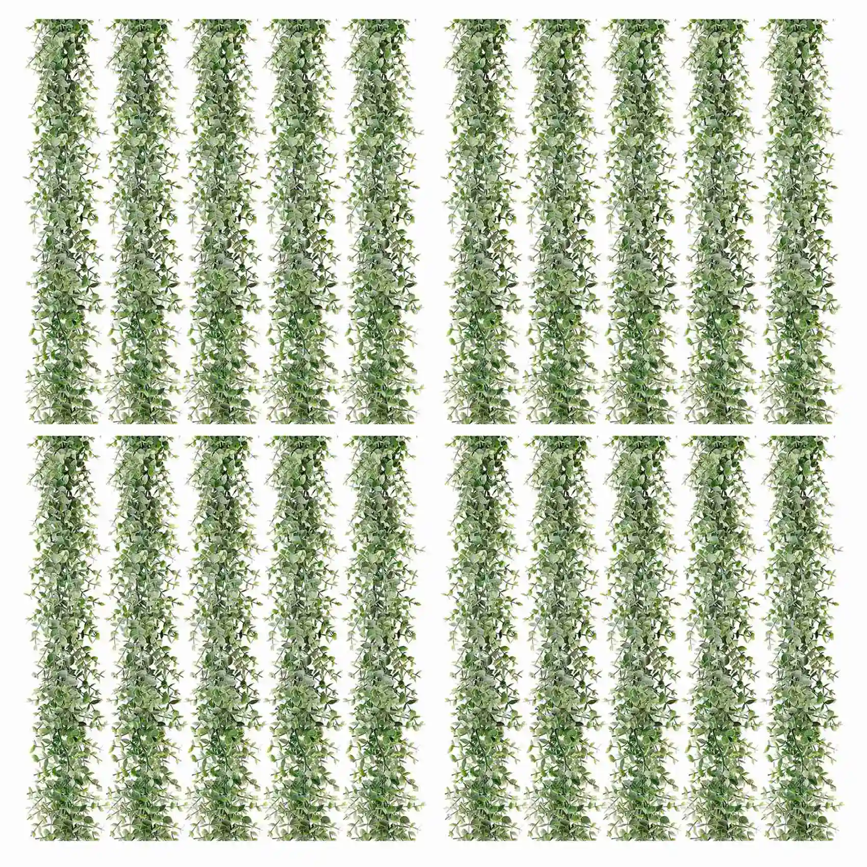 

20 Packs 30Ft Artificial Eucalyptus Garlands Fake Greenery Vines Faux Hanging Plants for Wedding Table Backdrop Arch