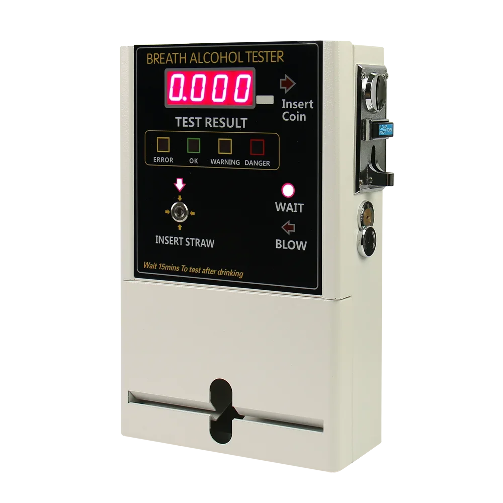 Настенный цифровой алкотестер тестер алкоголя с монетоприемником самый