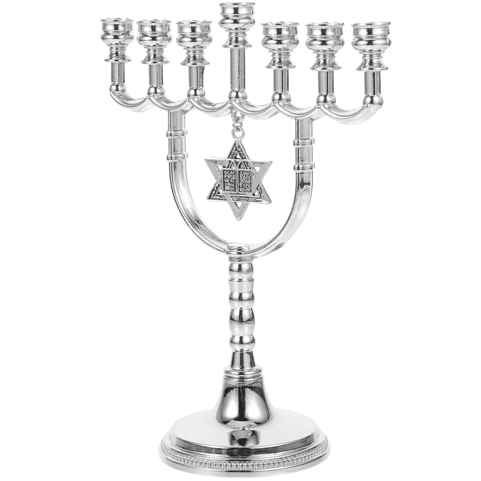 

Семь голов подсвечник конус держатель Menorahs Chanukah стенд еврейские держатели конический металлический стол hanukka центральный предмет