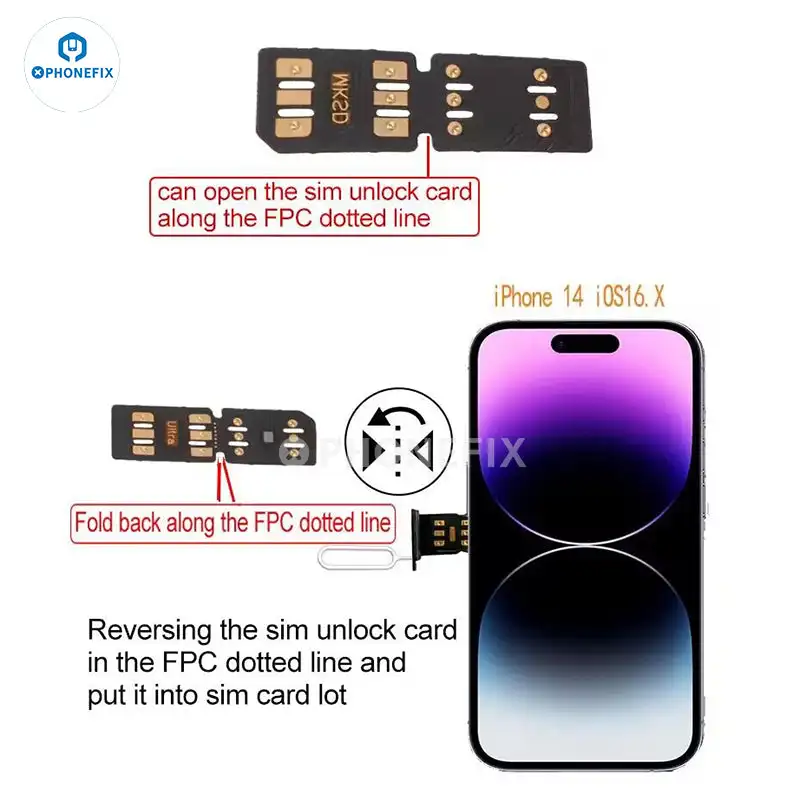Новейшая карта разблокировки V5.5 MKSD Ultra 5G двухсторонняя наклейка FPC для iphone 15PM iOS17