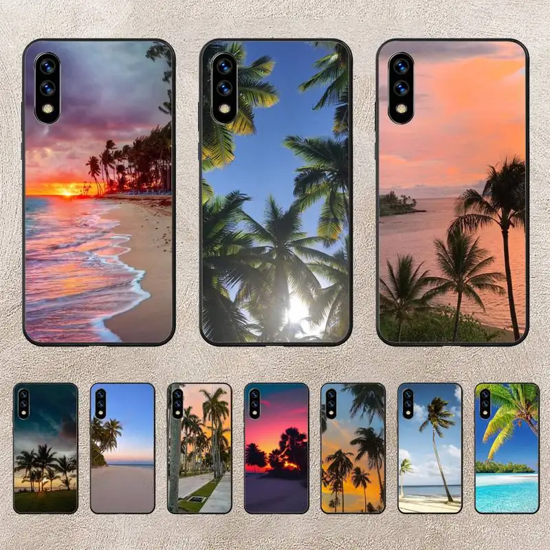 

Summer Beach Sunset Sea Palm Tree Cover Phone Case For Huawei G7 G8 P7 P8 P9 P10 P20 P30 Lite Mini Pro P Smart Plus Cove Fundas