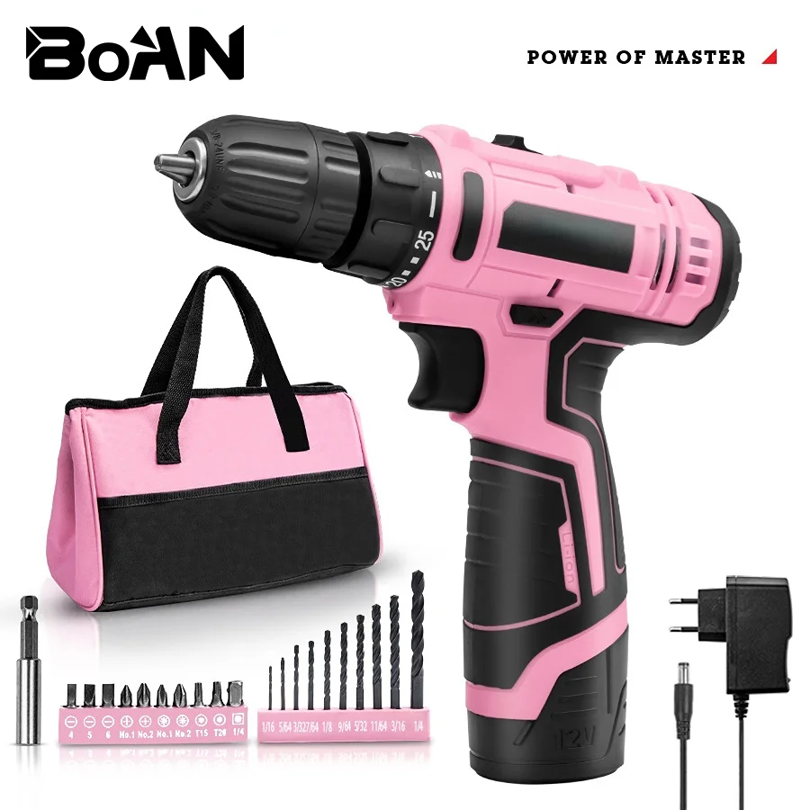 

Pibk Charging Impact Drill Lithium Battery 12V Electric Gun Drill Electric Screwdriver Household Hardware Tools Electric Tools