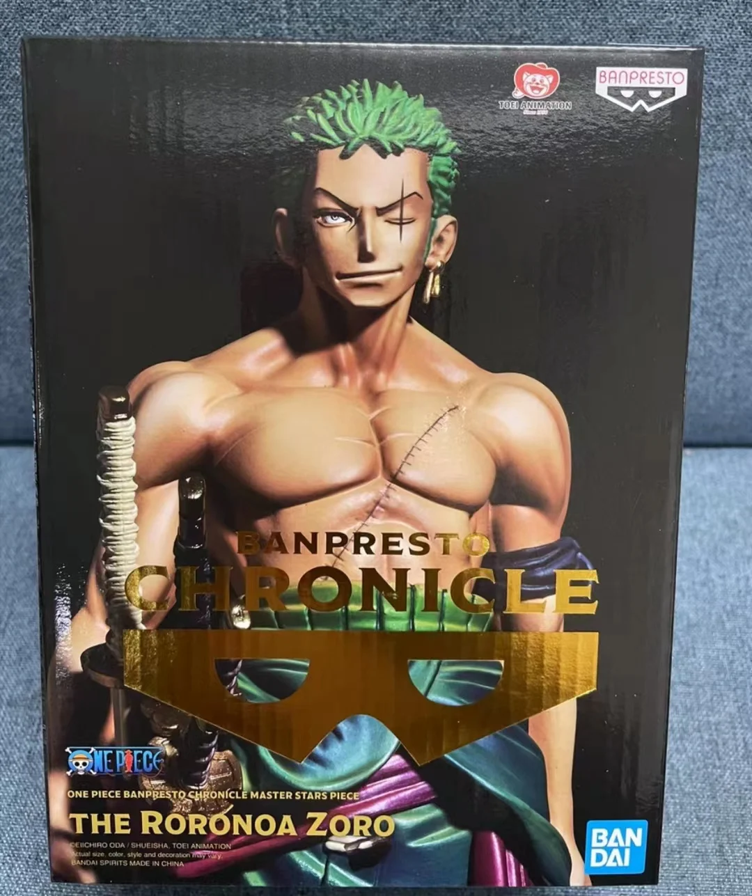 

In Stock 100% Original Banpresto Chronicle Master Stars Piece The RORONOA ZORO Anime PVC Action Figure Boxed Model Collection