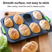 round silicone bread mold 8 holes muffin cupcake cake mould non stick kitchen home baking tray diy cake making mold