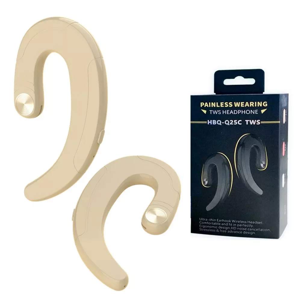 

HBQ Bluetooth Earphone Wireless Exquisite Hook earbuds Headset Handsfree Headphone Bone Conduction Earphones Headphones with Mic