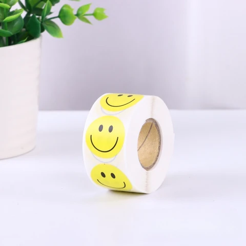 Рулон наклеек с наградами в упаковке 500 штук, самоклеящиеся круглые этикетки с признательными, бумажные поощрительные наклейки