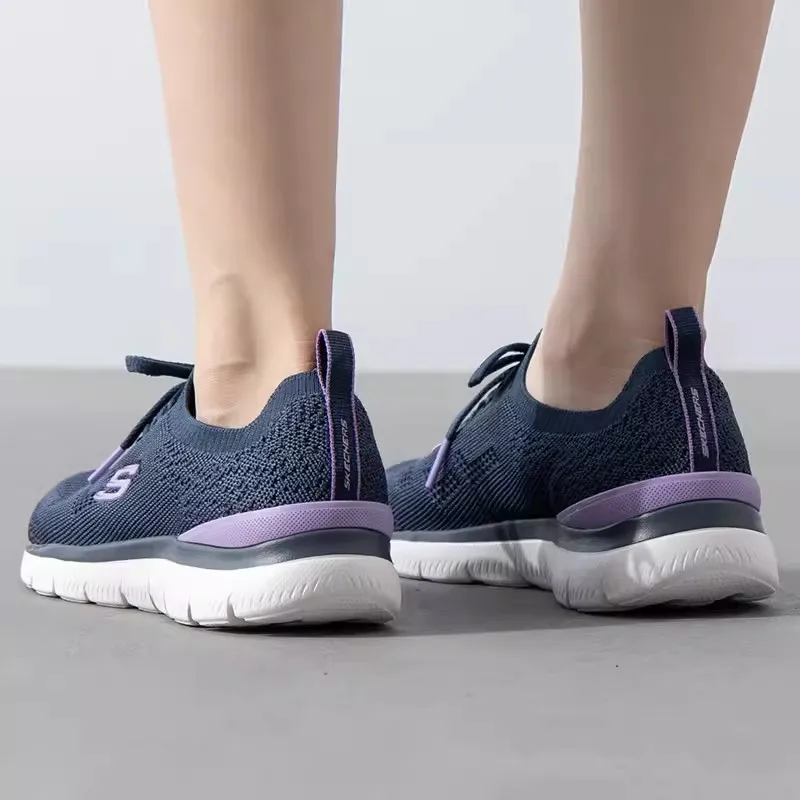 Skechers Женская спортивная обувь Летняя новая модная дышащая повседневная Легкая