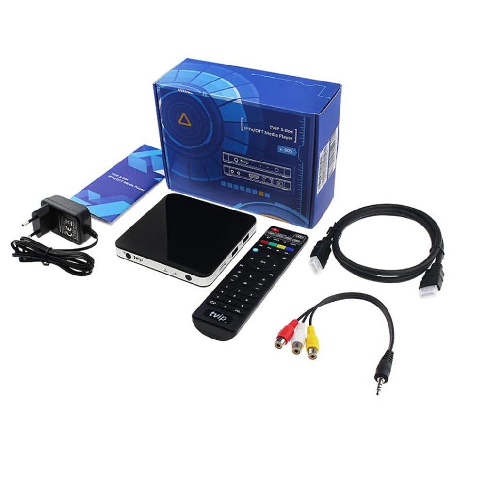 20PCS/LOT Best TVIP 605 Smart IP TV Box Android & Linux Dual OS Amlogic S905X 2.4G/5G Dual WiFi v605 4K media player Set Top Box images - 6