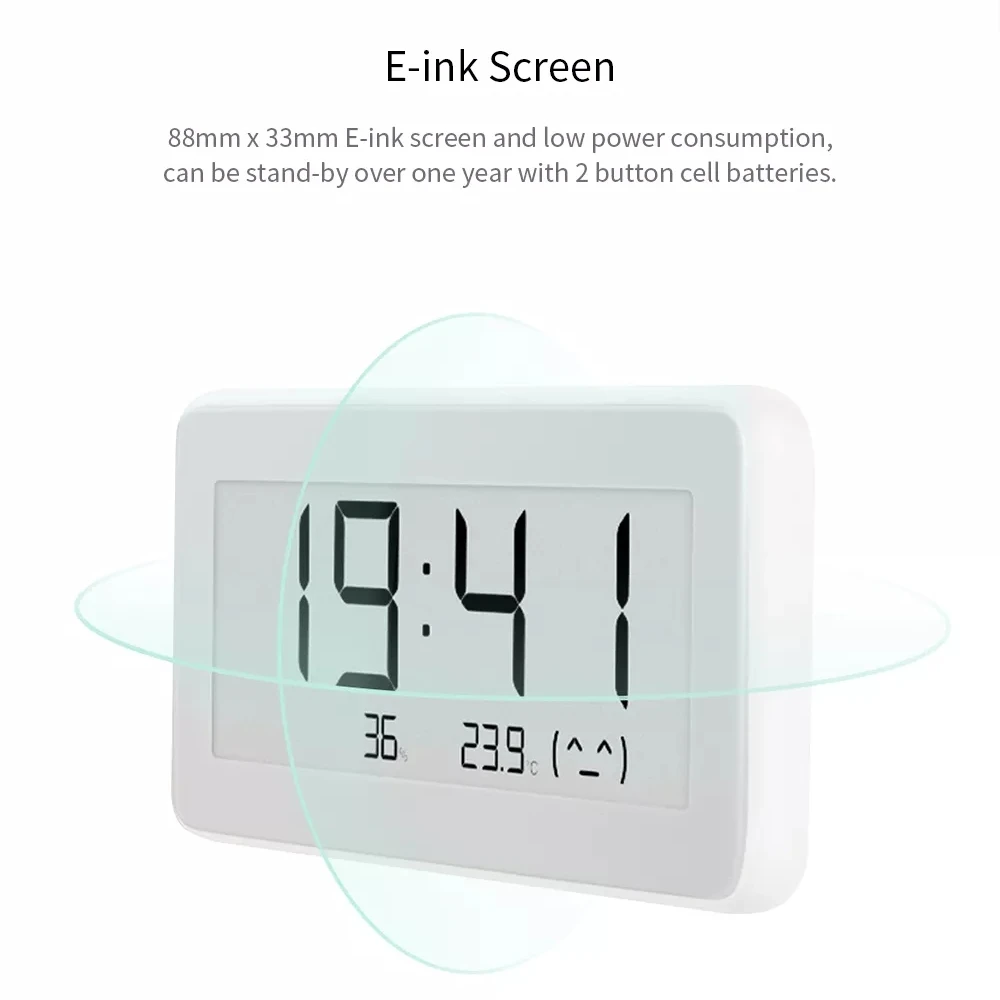 Xiaomi Mijia BT4.0 Wireless Smart Electric Digital Clock Indoor & Outdoor Electronic Hygrometer Thermometer Pro LCD E-ink Screen images - 6